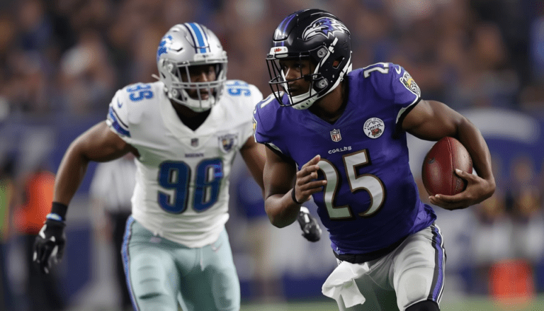 Detroit Lions vs Baltimore Ravens Match Player Stats