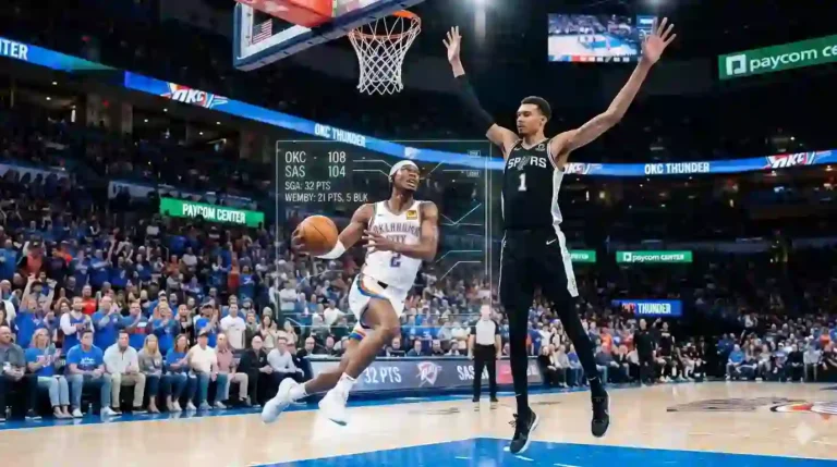 Oklahoma City Thunder vs San Antonio Spurs match player stats