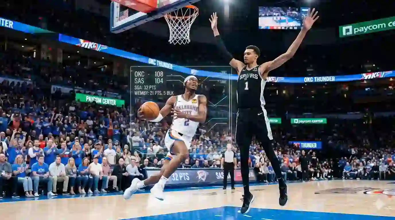 Oklahoma City Thunder vs San Antonio Spurs match player stats