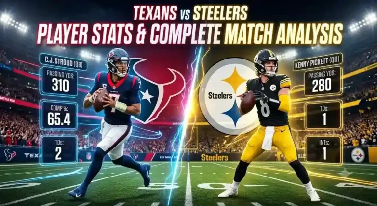 Texans vs Pittsburgh Steelers Match Player Stats