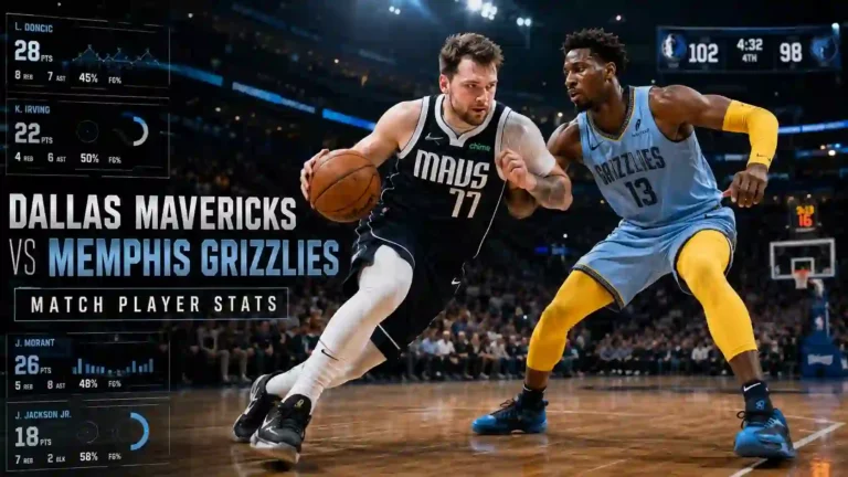 Dallas Mavericks vs Memphis Grizzlies Match Player Stats