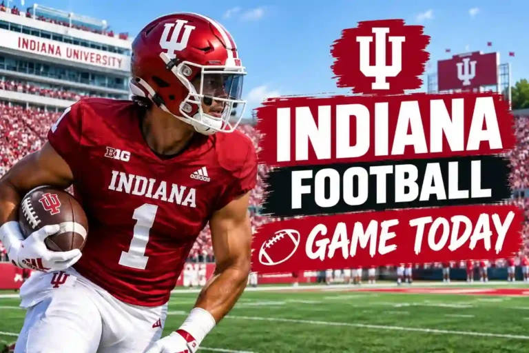Indiana football game today with Hoosiers player in stadium