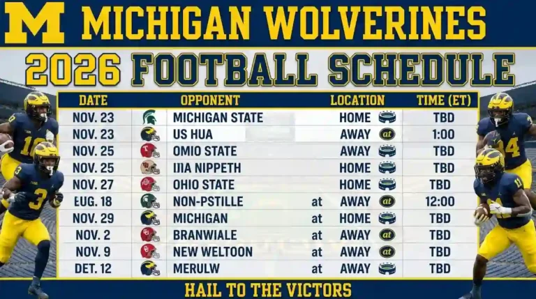 Michigan Football Schedule 2026: Dates, Opponents & Key Games